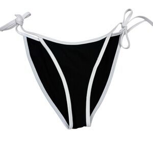 Shade & Shore Black and White Bikini Bottom